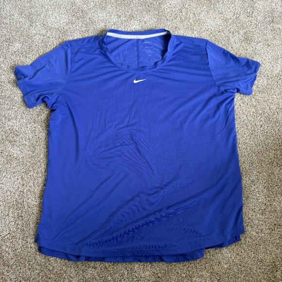 Nike Women's T-Shirt Blue Dri-Fit Size M - Picture 2 of 8